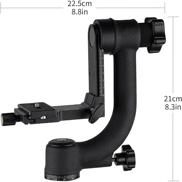 360 graders panoramisk kamerahode stativ for DSLR digitalkamera utendørs fotografering aluminiumslegering hode med hurtigkoblingsplate