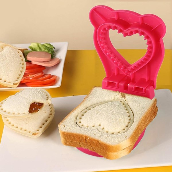 Sandwichkutter og forsegler, sandwichmaker for barn, brødskorpekutter, Uncrustables-maker, DIY-kjeksutstikker - Flott for matboks og bentoboks - Gutter og jenter