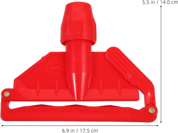 Moppehode-klemmeholder - Moppehodehåndtak-klemme, Avtakbar klemme for moppehode, Reservedel for moppehode, Tilbehør til moppeholder (Rød)
