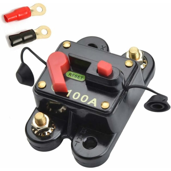 12V-24V 100A DC Auto Sikringsswitch Kredsløbsafbryder Nulstilling Sikring Auto