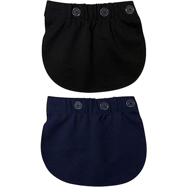 2 färger (2 stycken). Justerbar elastisk midjeutvidgare för graviditet