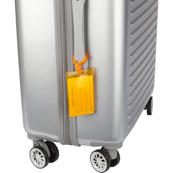 Pakke med 4 bagagemærker - orange, blød silikone identifikationsmærke