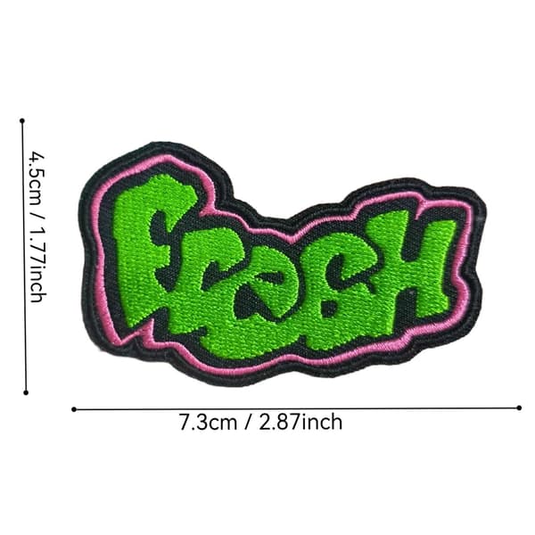 90'er Graffiti Patch Stryge/Sy På, 3 tommer - Fuld Broderet Cool Patch