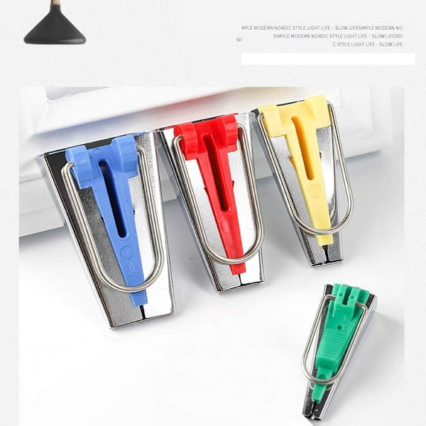 Sæt med 4 Bias Binding Enheder, Syning Bias Tape Stof Tape Maker
