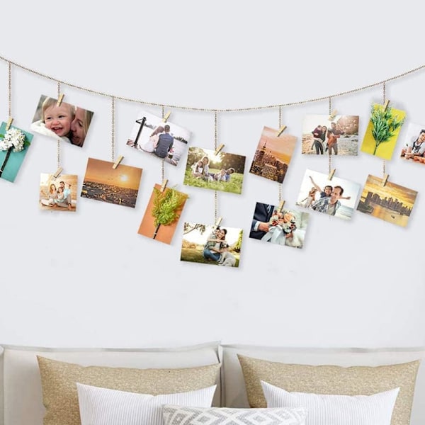 1,4 tums mini klädnypor för foton, 150 st små klädnypor, träklädnypor för babyshower, fest, pyssel DIY-projekt