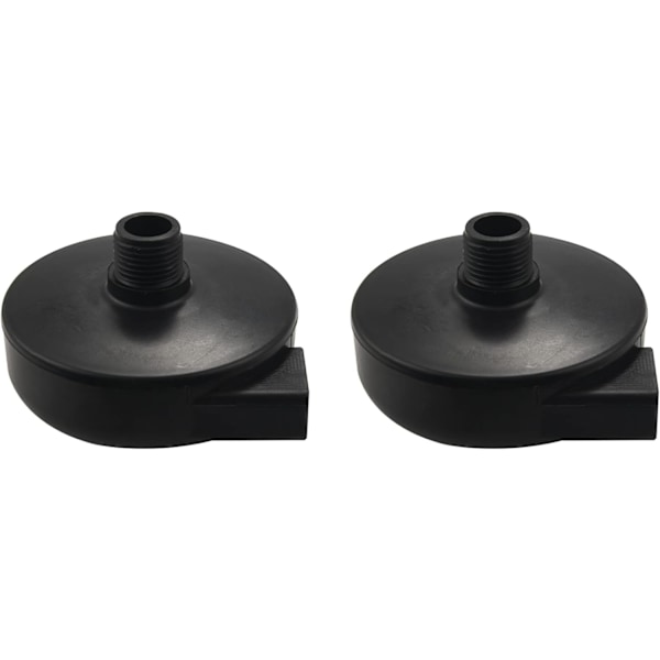 4 stk. 20 mm gjenget eksosfilter lyddemper for luftkompressor, svart