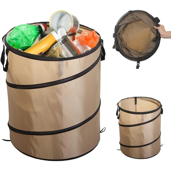 Ulkopuutarhan jätepussi – kokoontaitettava leirintäalueen roskakori , ponnahdusikkuna C