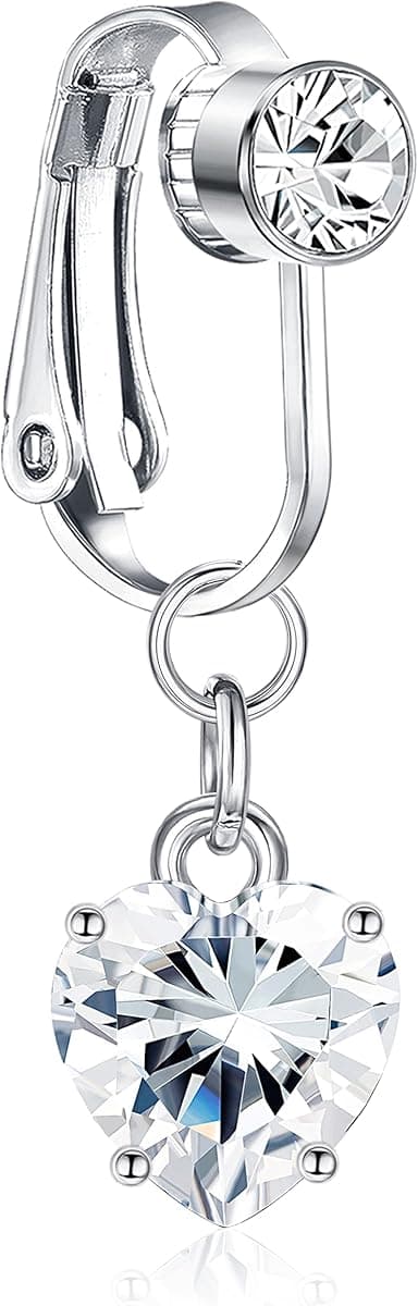 Clip On Navlering - Falsk Navlepiercing, Ikke-Piercing Clip Navlering