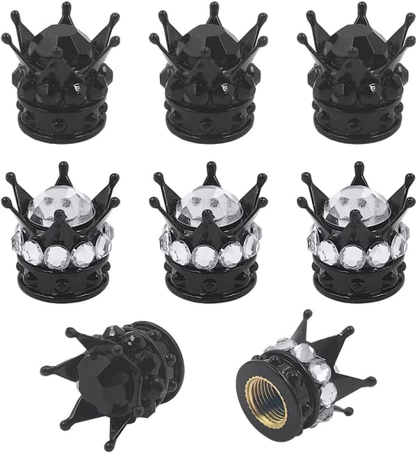 8-pack (Svart diamant + Silver diamant) Däckdammskydd, Däck