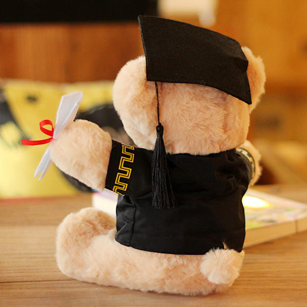 Meri-Teddykarhu Lasit - 25cm, Todistus ja Tohtorin Hattu - Te