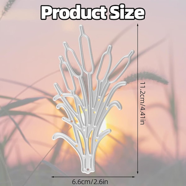Reed Grass Metall Kutte Dies for Kortlaging, Blad Plante Ramme Stensil Stempler og Die Cuts for DIY Album Scrapbooking Bryllup Hjem Dekor Papir Craf