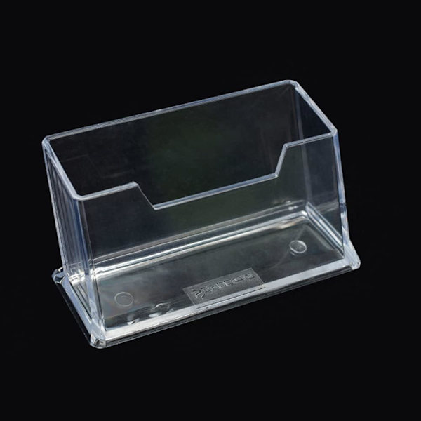 2 stk Akryl Kort Holder, Visittkort Display, Visittkort Display, Transparent Visittkort eller Kredittkort Holder