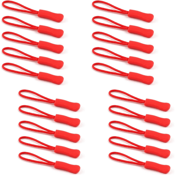 20 st Dragkedjekläppar - Ljusa Dragkedjekläppar, Dragkedjekläppsersättning, Dragkedjekläppar i Nylon, Dragkedjekläppar för Ryggsäckar
