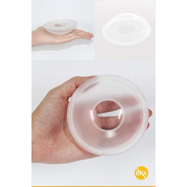 Silikon Flat Inverted Nippelkorriger med Klar Etui 1Par Bre