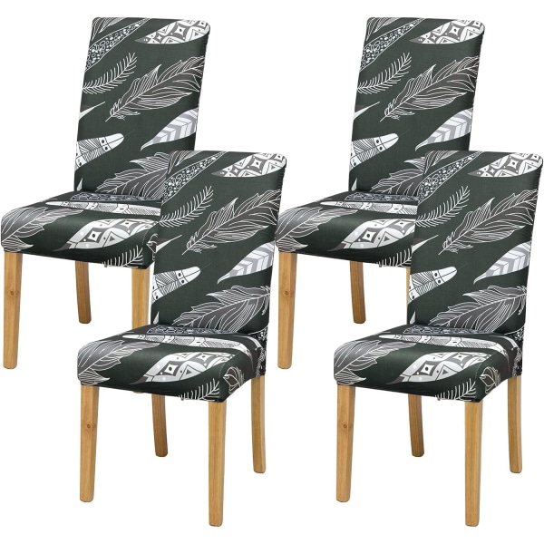 Stolsöverdrag, 4-pack Stretch Matstolsöverdrag, Avtagbara