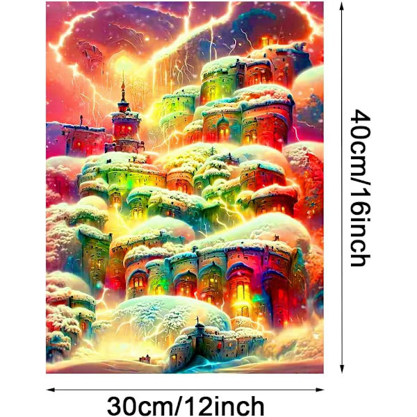 30x40cm, 5D Timanttimaalaussetti 5d timanttimaalattu strassikoristelu