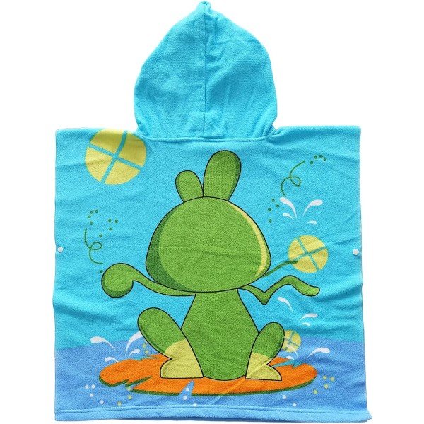 Poncho för barn, badhandduk för barn (grön), badlakan med huva 426d | Fyndiq