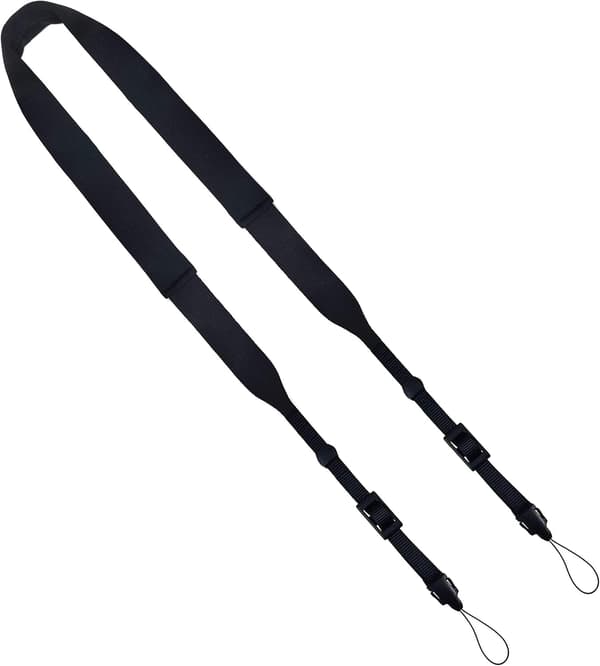 Vaskbar Blød Neopren Kamerarem (Sort)