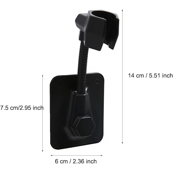 (Sort) Universal Brusesprayholder, Væghængt Brusesprayholder,