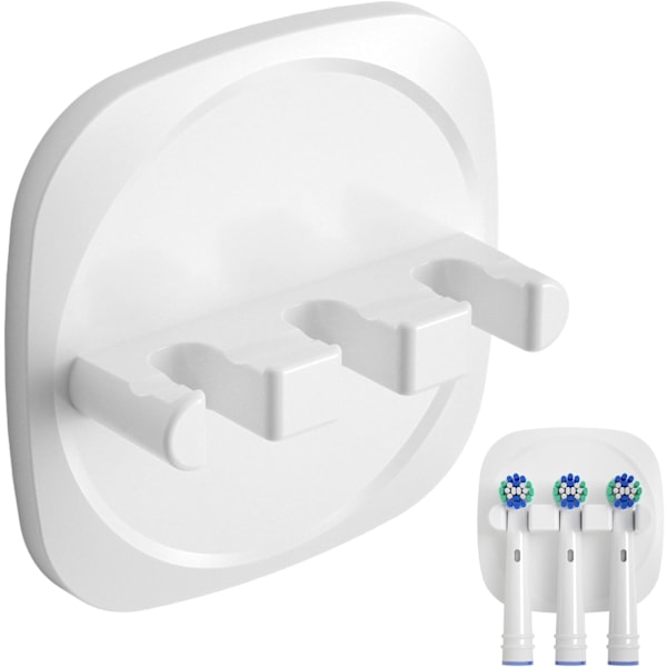 4 stk. Elektrisk Tandbørsteholder, Tandbørstehovedholder til Badeværelse, Hvid