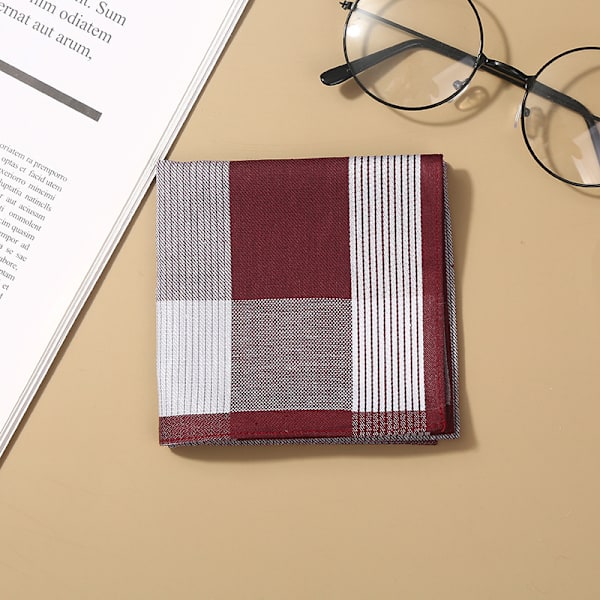 Set med 6 näsdukar för män 43 x 43 cm Bomull Design 03