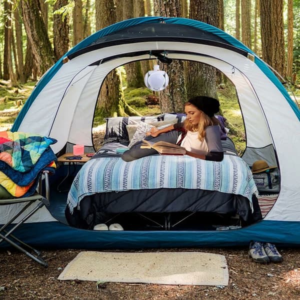 Ladesolcelle Campinglys med LED, 5 Moduser SOS Vanntett Mini