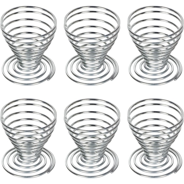 x Rustfrit Stål Tråd Spiral Æggebægre