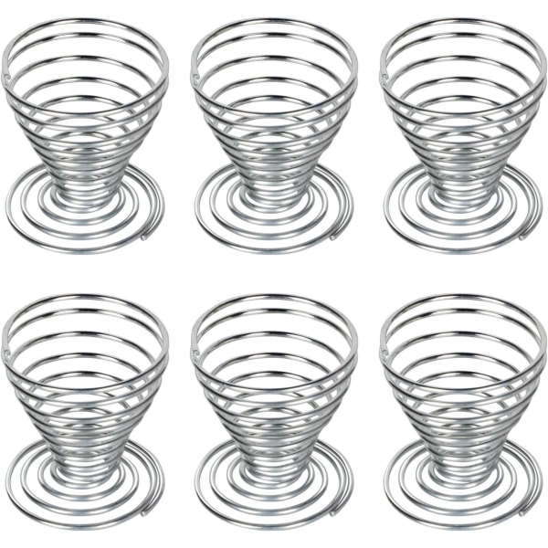 x Spiralformede Eggkopper i Rustfritt Stål