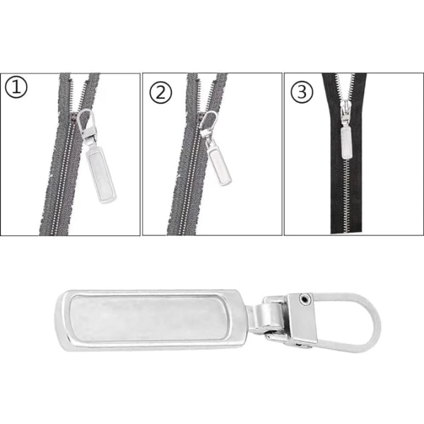 4 stk Metal Zipper Pull, Metal Zipper Pull amovible, Tirettes de
