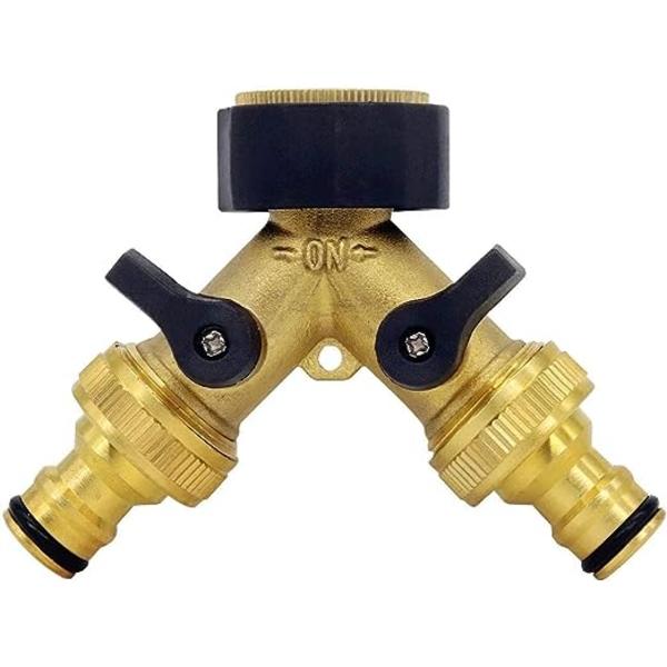 Indløbsslange Y-forbindelse (2-vejs indløbsslange, 24 mm (3/4\") messing, Y-forbindelse)