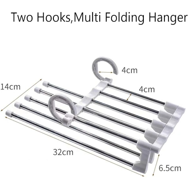 Flere Buksestativer, Pakke med 1 Pladsbesparende Stativ, Multi Mag