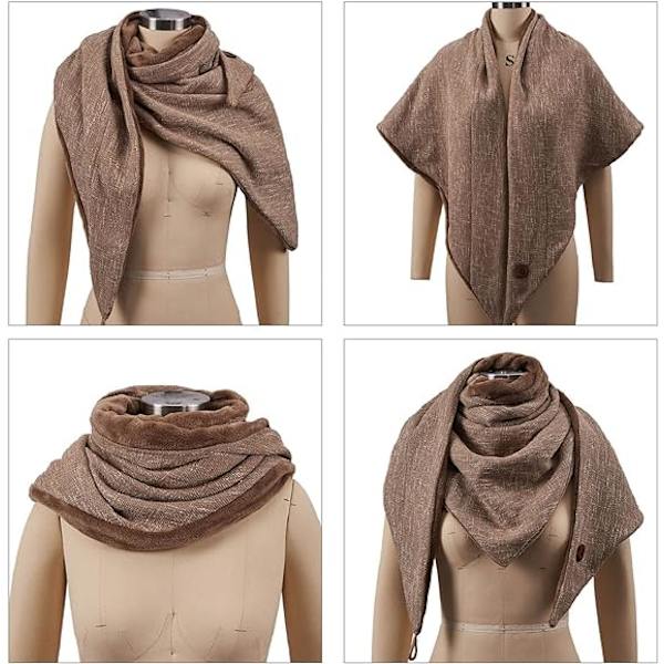 Modehalsduk för kvinnor (Khaki) - Chic Scarves Shawls Kvinnohalsduk Wr