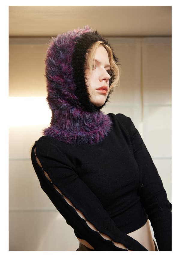 Färgglad Ullhatt - lila, Design Niche Section Pullover Ullhatt