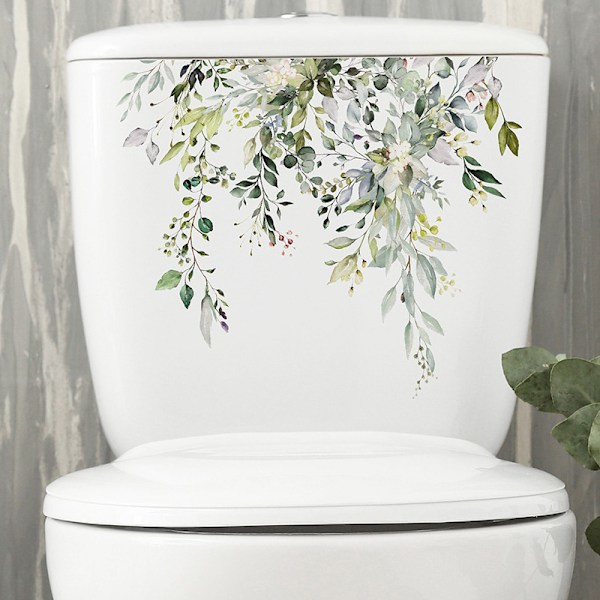 Ocean Tropical Greenery Leaf - WC-kannen kannen tarra Koti Sisustus Seinä Tarra