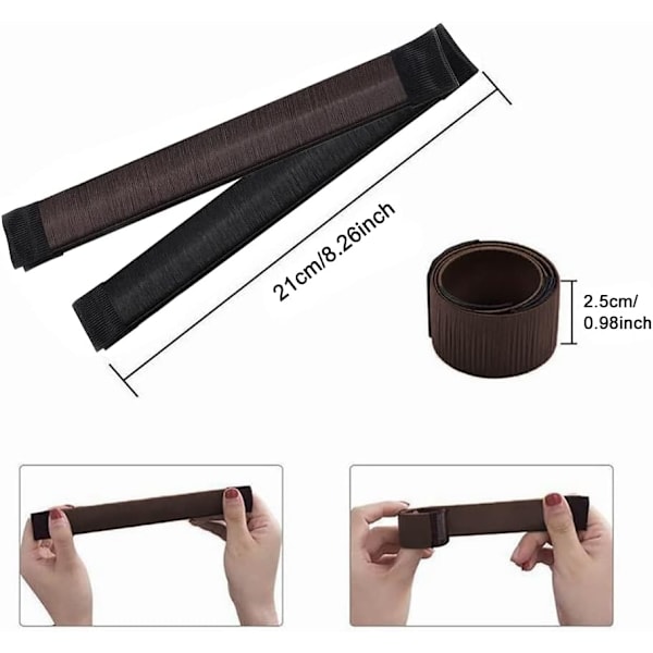 2 kpl Donitsi-pullamuottia, Twist Bun, hiusnauhaa varten Magic Chignon -hiuksiin