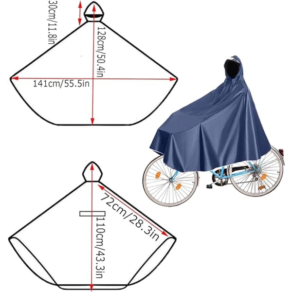 Ocean Vattentät Cykelkappa (Marinblå), Lätt Regncykel