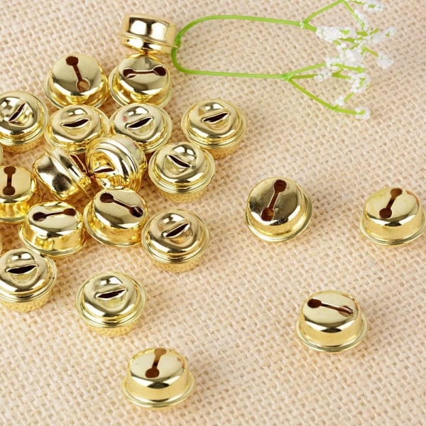 100 stk 18 mm Tiny Bells Golden Bells Metal Jingles Chime Accessory