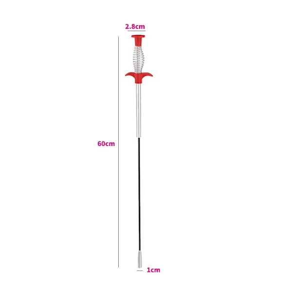 [6 stk] Aftræksorm - 51 cm lang - VVS-orm ideel til miljøvenlig rørrensning - Rensningsspiral til ægte gør-det-selv-folk!