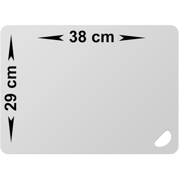 Punainen leikkuulauta 38 x 29 x 0,2 cm