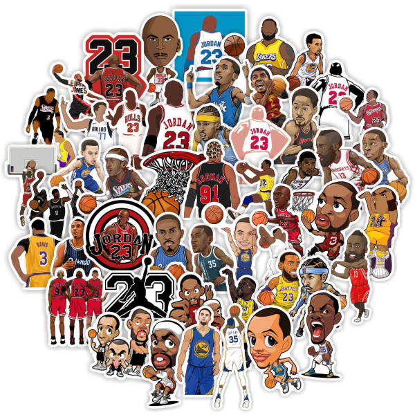 Ocean 50 koripallotähti NBA Jordan sarjakuva avatar tarrat muistiinpano
