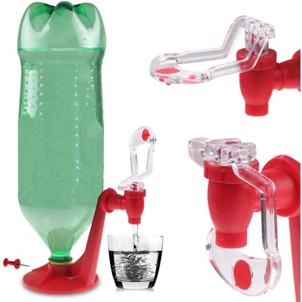 2 Liters Drikkevare Dispenser, Cola Sodavands Drikke Dispenser Flaske På Hovedet Drikkefontæner Vand Dispenseringsmaskine til Fest Hjemmebar (Stil 1)