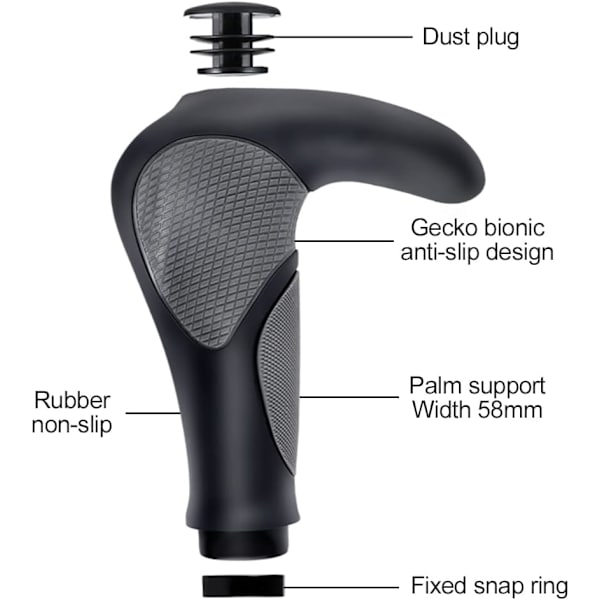 Ergonomiskt cykelstyre, TPR-gummi mountainbike-styre,