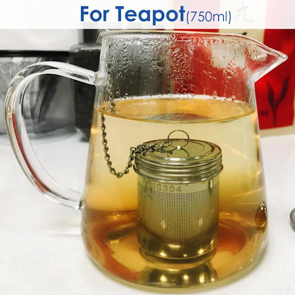 2 teinfusere, sæt med teinfuser med kugleformet te-si