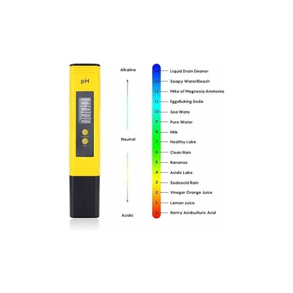 Digital pH-måler, Bærbar Digital pH-tester Leser 0,01pH Oppløsning