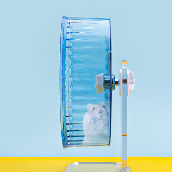 Ocean Blå Hamster Løbehjul med Akryl Stativ, Racing Spinni