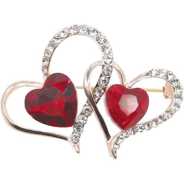 Heart Brooch For Women Cluster Pave Elegant Crystal Love Heart Brooches Pin Wedding Party Clothes Accessories Valentines