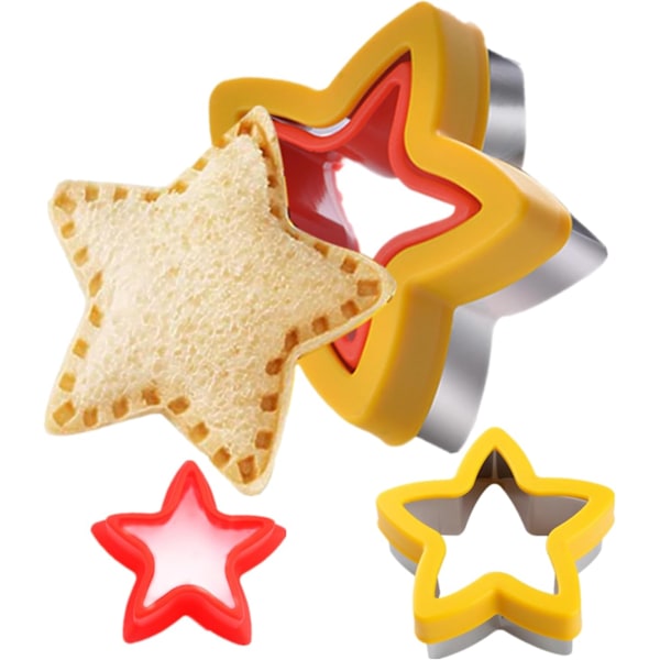 Stjerneformet Sandwichkutter og Forsegler Grønnsakskuttere for Barn Sandwichmaker Matboks Bento Boks DIY Lunsj