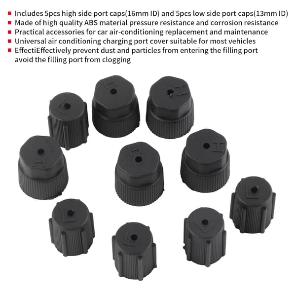 Bil AC-lock, 10 stycken Universella AC-service lock 13mm och 16mm AC-service Systemlock