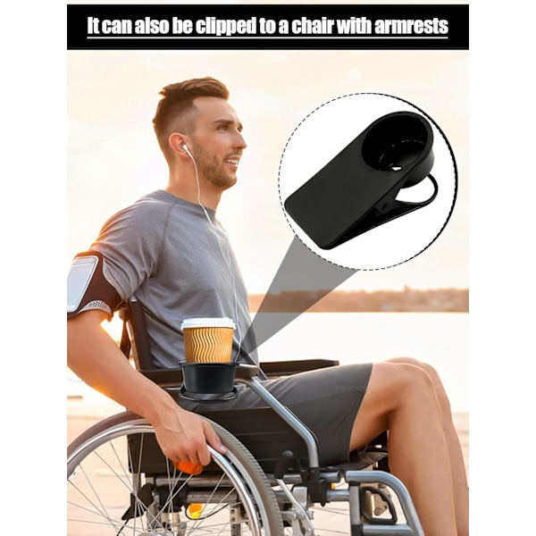 2 STK. Drikkekopholder Clip, Skrivebordsflaske Kop Stand DIY Glas Klemme Opbevaring Underkop Clip Vand Kaffe Krus Holder Underkop Clip Design til Hjem & Kontor,