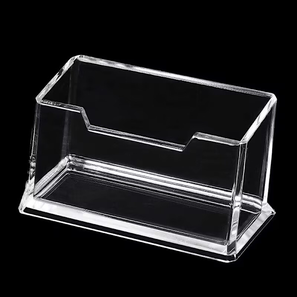 2 stk Akryl Kort Holder, Visittkort Display, Visittkort Display, Transparent Visittkort eller Kredittkort Holder